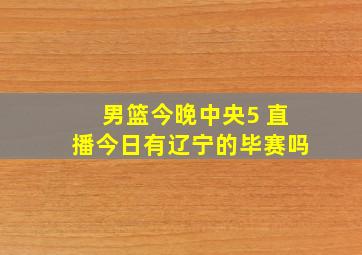 男篮今晚中央5 直播今日有辽宁的毕赛吗